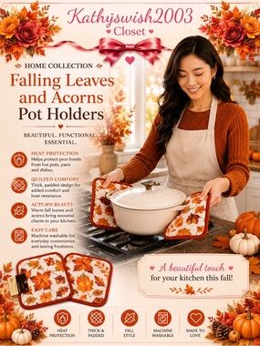 Home Collection Falling Leaves and Acorns Pot Holders ( 2 of them)